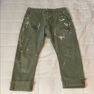 One Teaspoon High Waisted Splatter Paint Army Pant